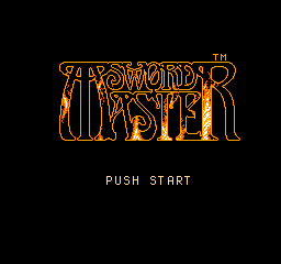 Sword Master title screen for NES